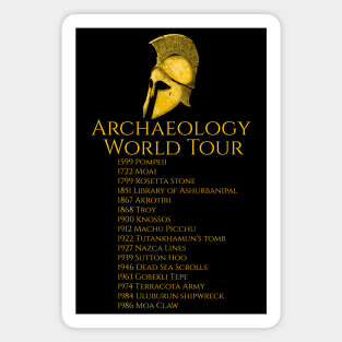 Archaeology World Tour Funny Archaeologist History Buff Gift Magnet